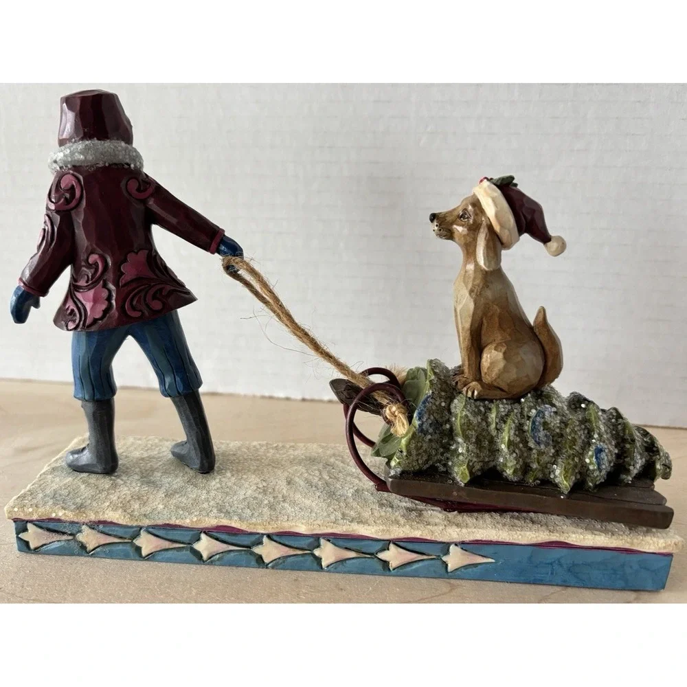 Jim Shore Christmas State of Mind Heartwood Creek Figure 2016 Dog & Boy